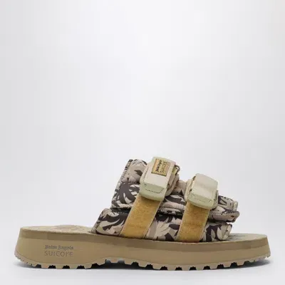 Palm Angels Beige Sandal  X Suicoke In Multicolor