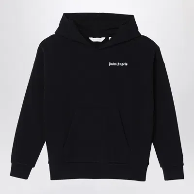 Palm Angels Kids' Black Hoodie With Logo