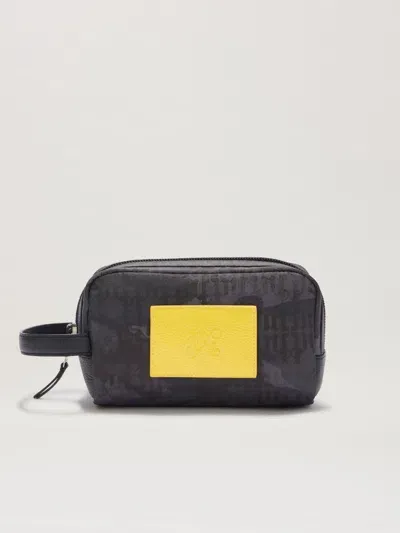 Palm Angels Camo Monogram Pouch In Black