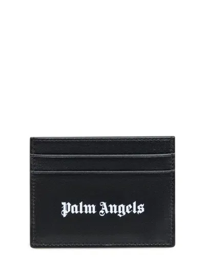 Palm Angels Card Holder In Black White