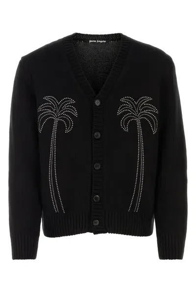 Palm Angels Cardigan-s Nd  Male In Black