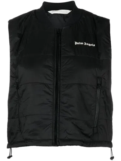 Palm Angels Classic Logo 100 Gr Vest In Black