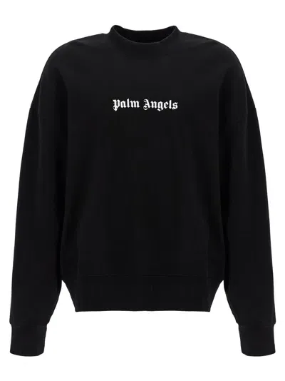 Palm Angels Classic Logo Sweatshirt In Black