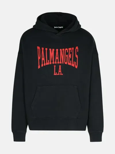 Palm Angels 'college' Black Cotton Sweatshirt