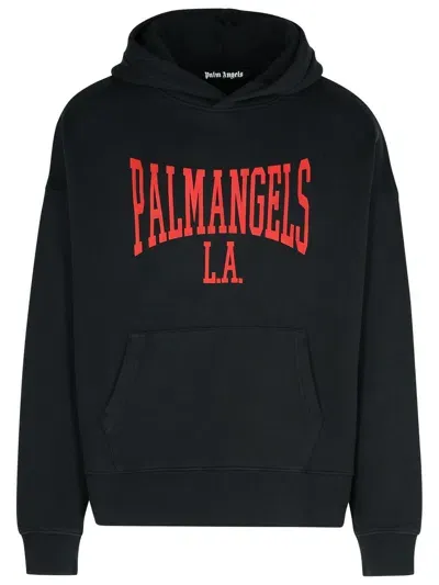 Palm Angels College Black Cotton Sweatshirt