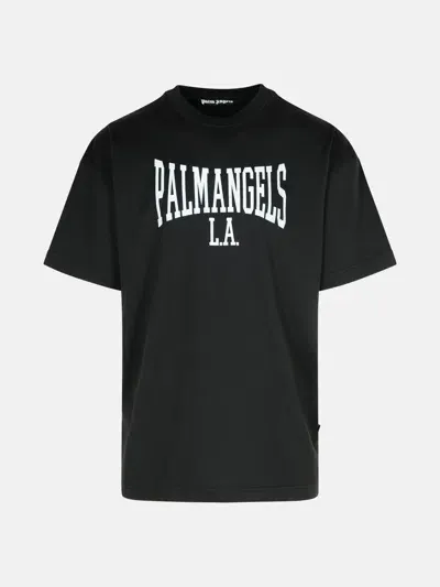 Palm Angels 'college' Black Cotton T-shirt