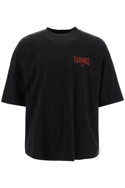 Palm Angels College T Shirt In Black