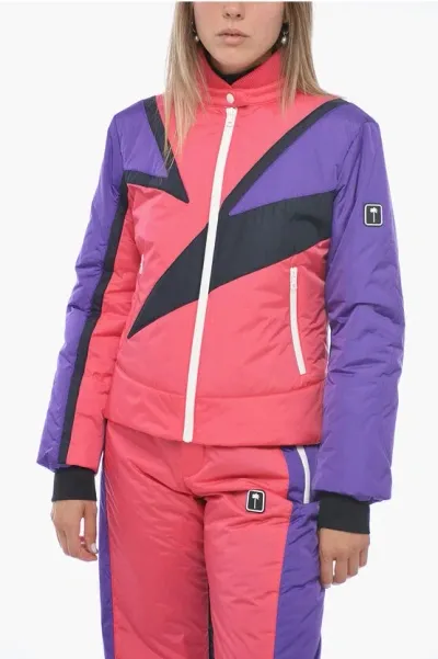 Palm Angels Color Block Designed Thunderbolt Ski Jacket In Multi