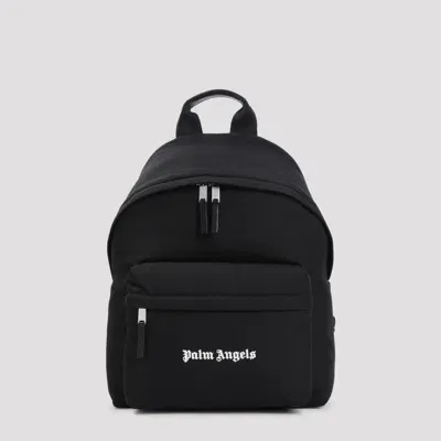 Palm Angels Cordura Classic Logo Backpack In Black Whit