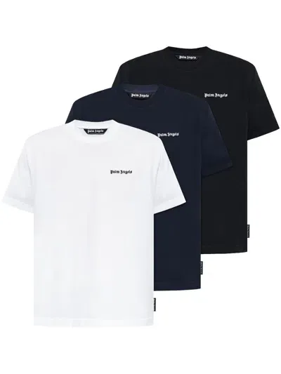 Palm Angels Cotton T-shirt (pack Of Three) In Multicolour