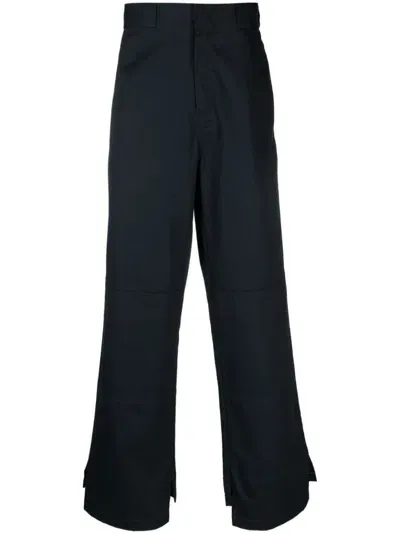 Palm Angels Cotton Trousers In Black