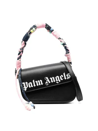 Palm Angels Crash Logo-print Shoulder Bag In Black