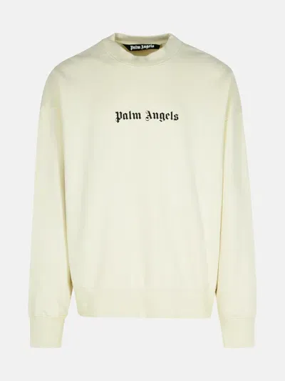 Palm Angels Cream Cotton Sweatshirt