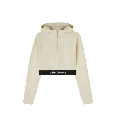 Palm Angels Cropped Hooded Sweatshirt