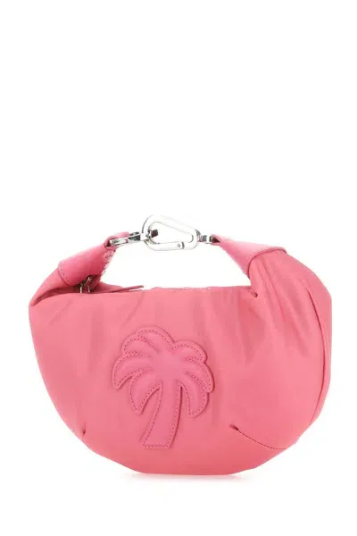 Palm Angels Dark Pink Fabric Big Palm Handbag In Pinkpink