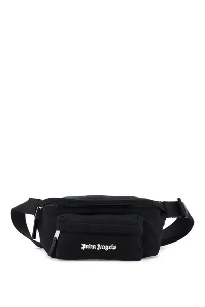 Palm Angels Embroidered Logo Fanny In Black