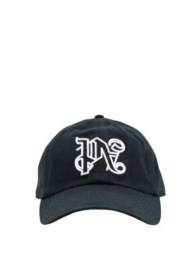 Palm Angels Hat In Black Whit