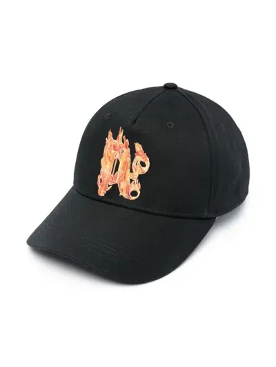 Palm Angels Baseball Cap In Black