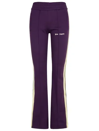 Palm Angels Jogger' Purple Polyester Pants In Violet