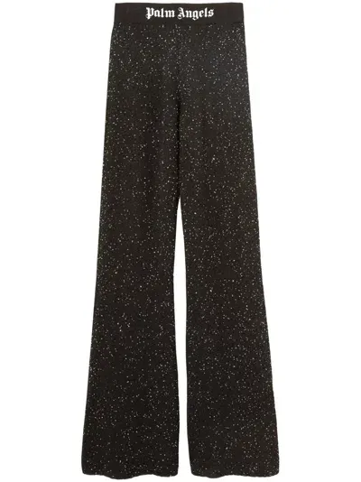 Palm Angels Knitted Trousers In Black