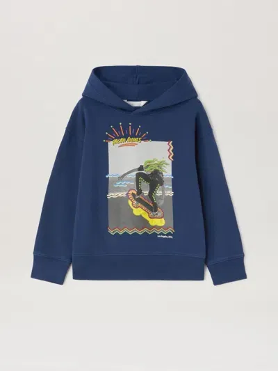 Palm Angels La Hoodie In Blue