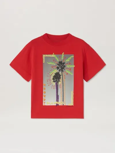 Palm Angels La T-shirt In Red