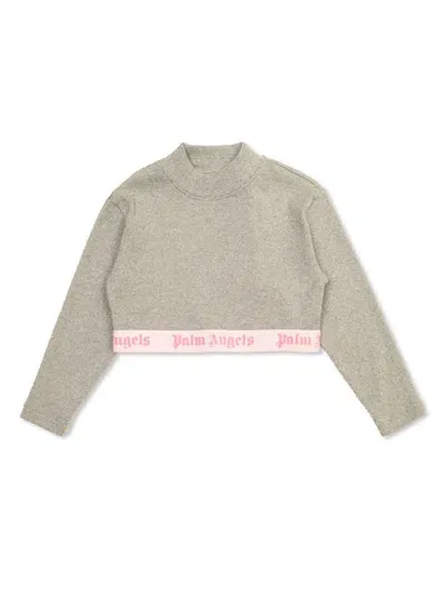 Palm Angels Kids' Logo Band Jumper In 7230