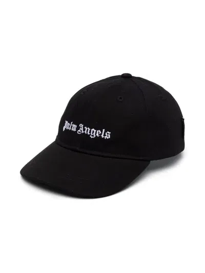 Palm Angels Logo Baseball Cap In Black