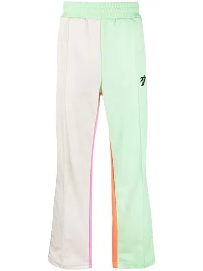 Palm Angels Colourblock Logo-print Track Pants In Multi