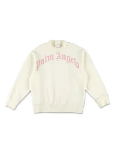 Palm Angels Sweatshirt Mit Logo-print In 0430 0430 Butter Pink