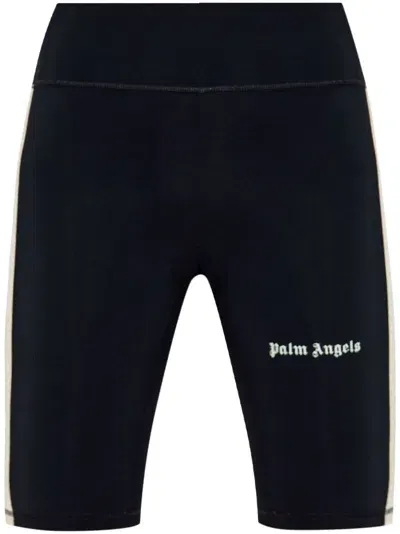 Palm Angels Logo-printed Cycling Shorts In Black