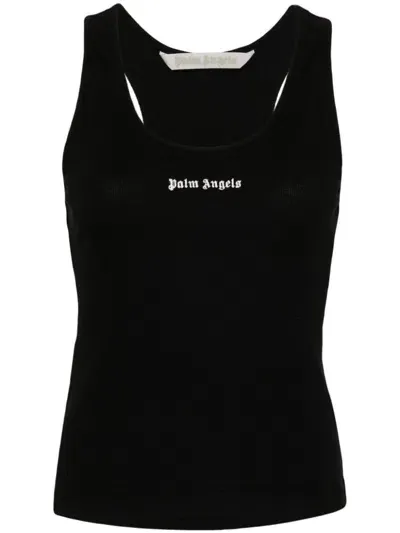 Palm Angels Logo Ribbed Tank Top