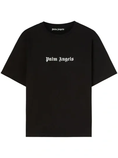 Palm Angels Logo T-shirt In Black