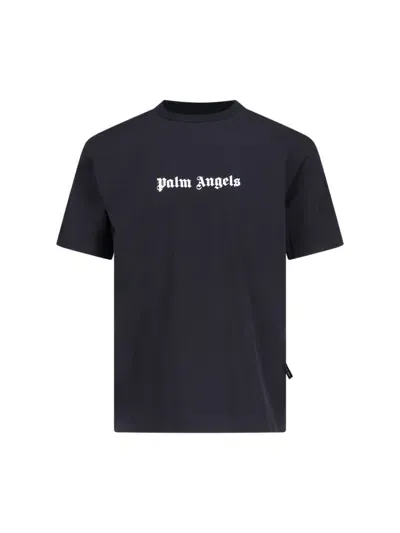 Palm Angels Logo T-shirt In Black