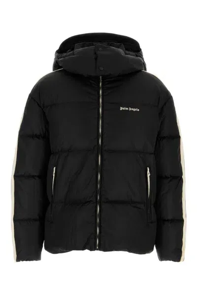 Palm Angels Logo Track Down Jacket In Black