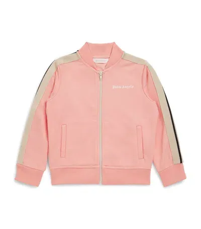 Palm Angels Kids' Contrast-stripe Track Jacket In Pink