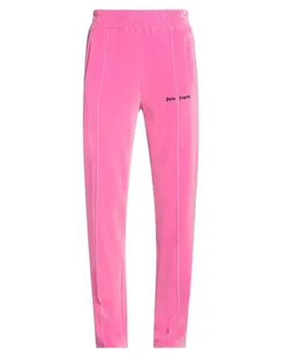 Palm Angels Pink Embroidered Sweatpants