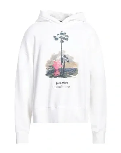 Palm Angels Douby Lost Amazonia Hoodie Sweatshirt With Graphic Print In Off White