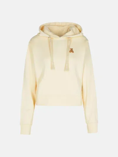 Palm Angels 'mini Bear' Cream Cotton Sweatshirt