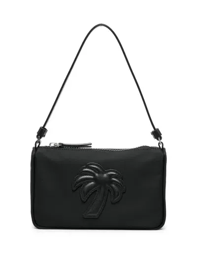 Palm Angels Mini Big Palm Shoulder Bag In Schwarz