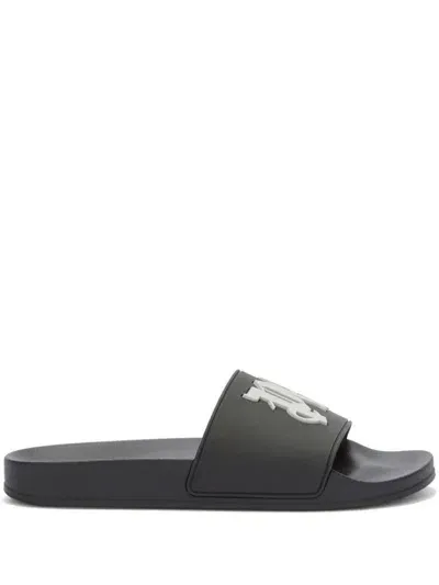 Palm Angels Pa Monogram Pool Slider In Black