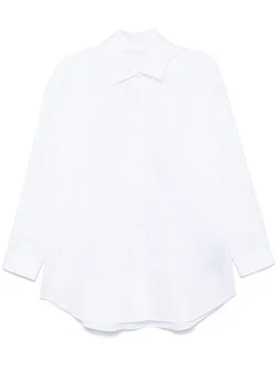 Palm Angels Monogram-embroidered Shirt In White