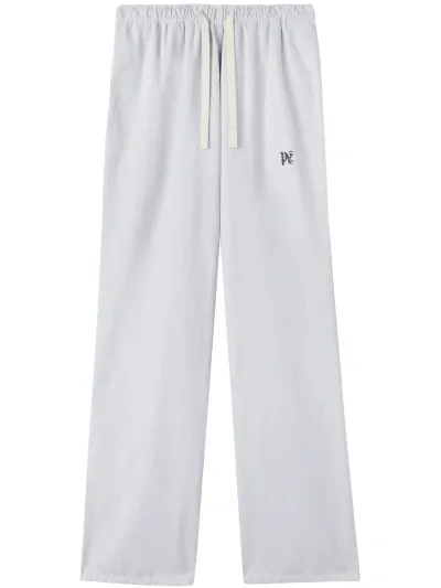 Palm Angels Monogram Pants In Grey