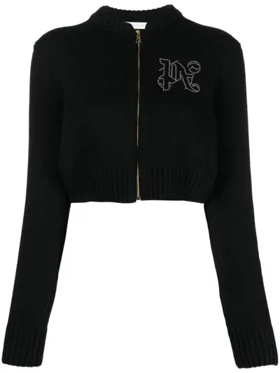 Palm Angels Black Monogram Stud Sweater