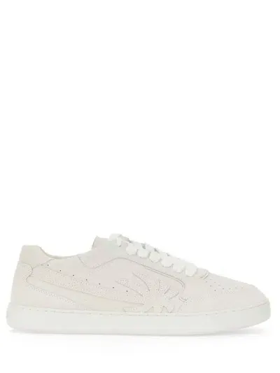 Palm Angels Men's New Palm 1 Tonal Leather Low-top Sneakers In White