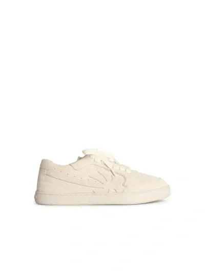 Palm Angels New Palm White Suede Sneakers