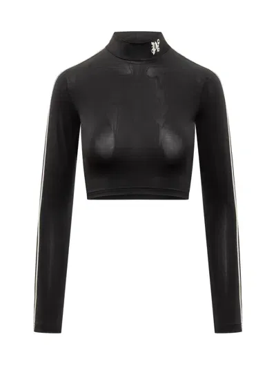 Palm Angels Pa Monogram Top In Black