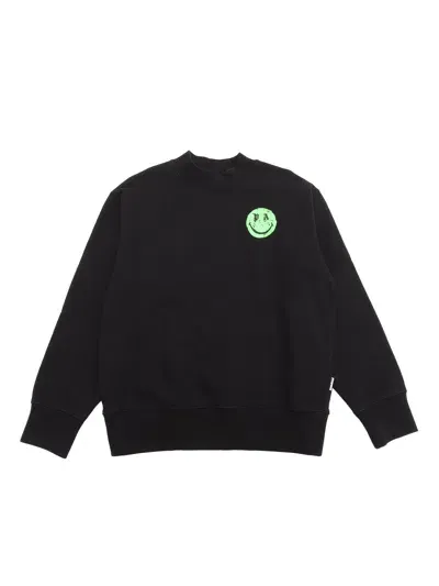 Palm Angels Kids' Pa X Smiley Regular Crew Black Green