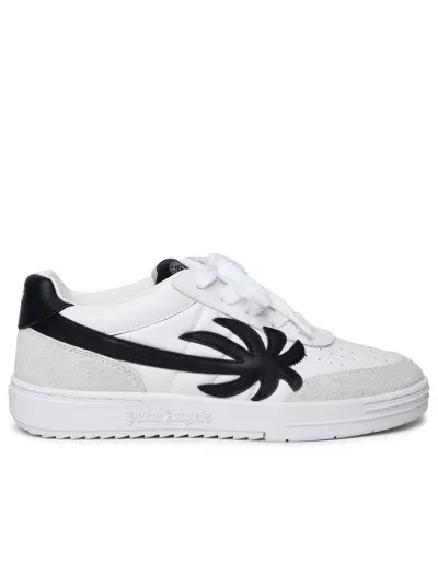 Palm Angels Palm Beach University White Leather Sneakers