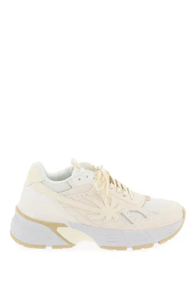 Palm Angels The Palm Runner Leather Sneakers In Multicolor